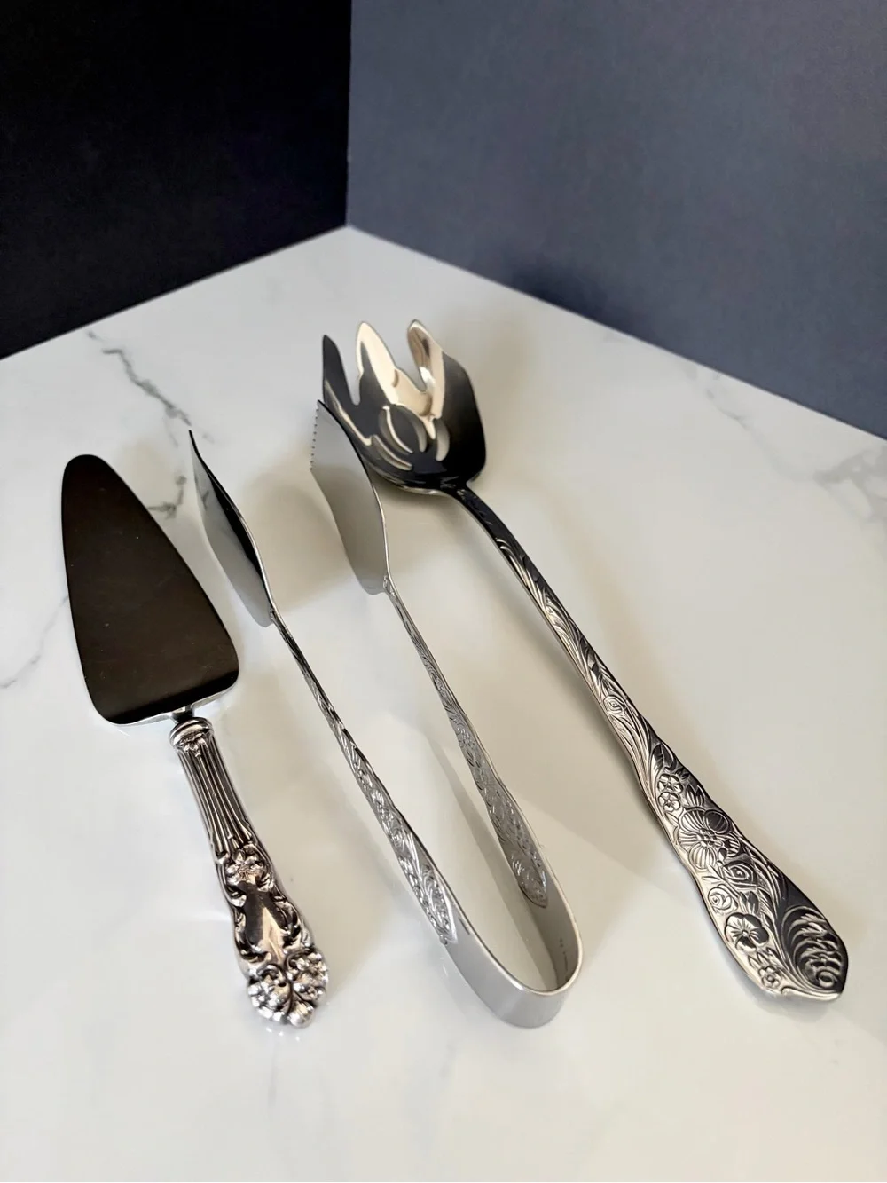 SET of 3 Serving Utensils - including Pie Server - by Reed & Barton